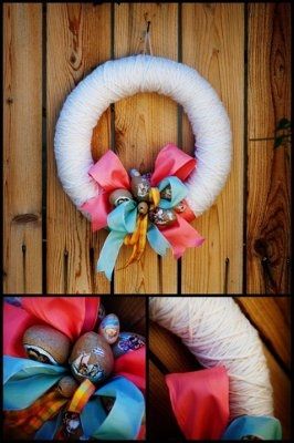My yarn wreath :)