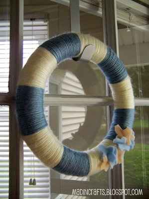 My yarn wreath :)