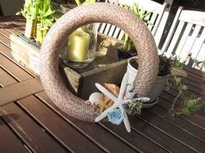 My yarn wreath :)