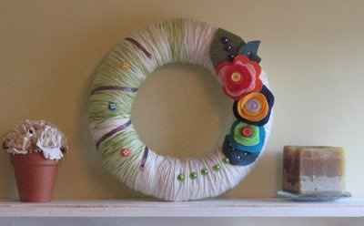 My yarn wreath :)