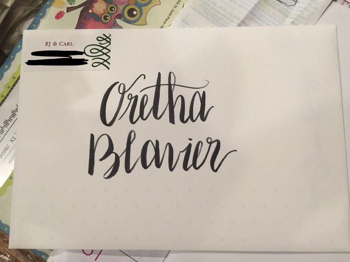 Hand addressing invitation envelopes? 2
