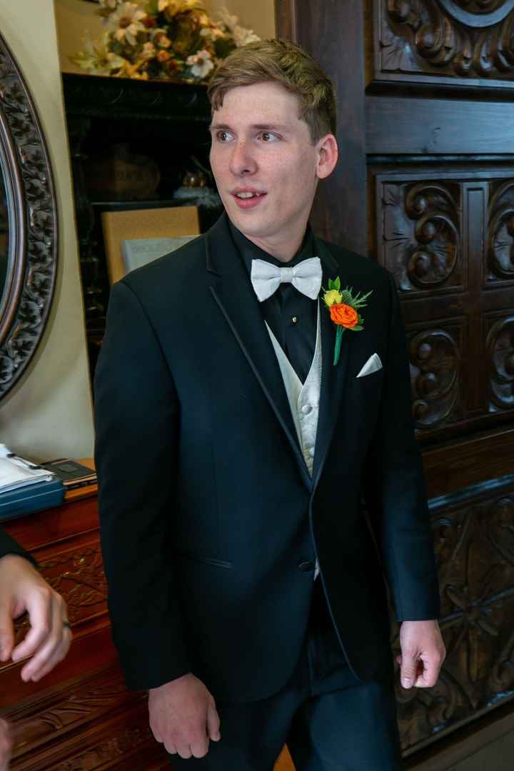 My handsome hubby being all distracted