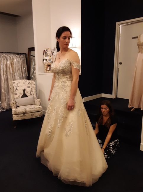 Bustle tucked underneath the skirt