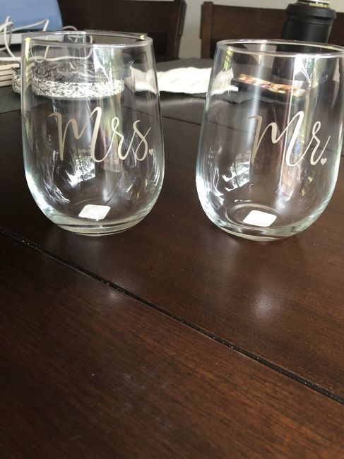 Mr. & Mrs. wine glasses