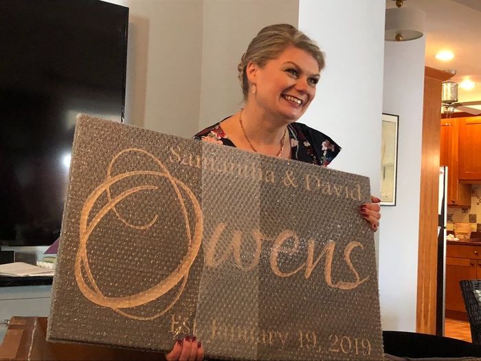MOH had a custom wood sign made for us. 