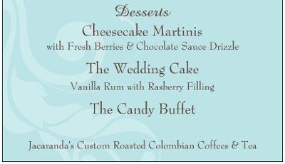 In The Process of Ordering Our Menus...