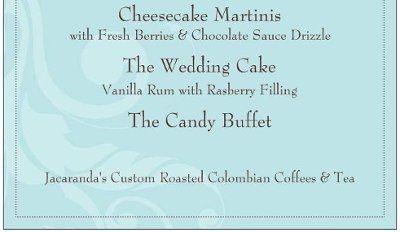 In The Process of Ordering Our Menus...