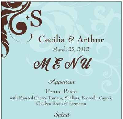 In The Process of Ordering Our Menus...