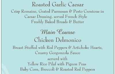 In The Process of Ordering Our Menus...