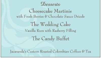 In The Process of Ordering Our Menus...