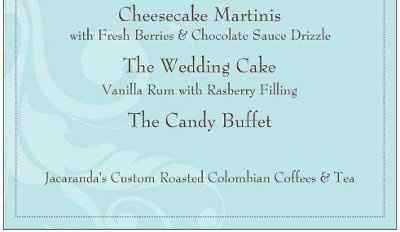 In The Process of Ordering Our Menus...