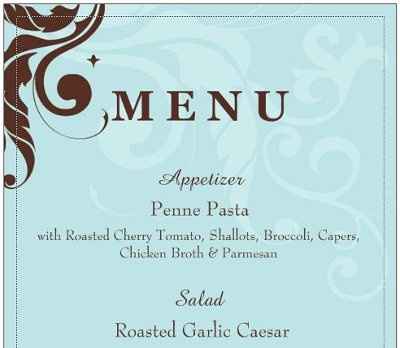 In The Process of Ordering Our Menus...