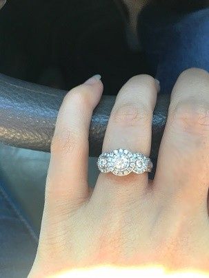 Here are mine :) He proposed on Christmas in 2015 in front of his family. It was so sweet and perfec
