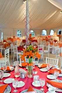 Tables and centerpieces
