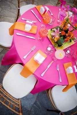 Tables and centerpieces