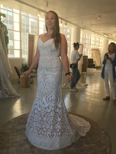 Purchasing a wedding dress online. 2