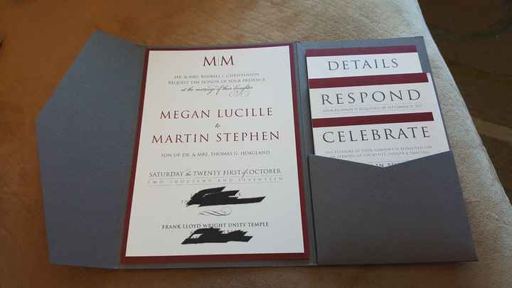 Officially feels real now! Invitations in hand and getting ready too send.
