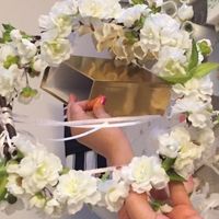 DIY flower crown for flower girls. how does it look ..honestly? pictures!