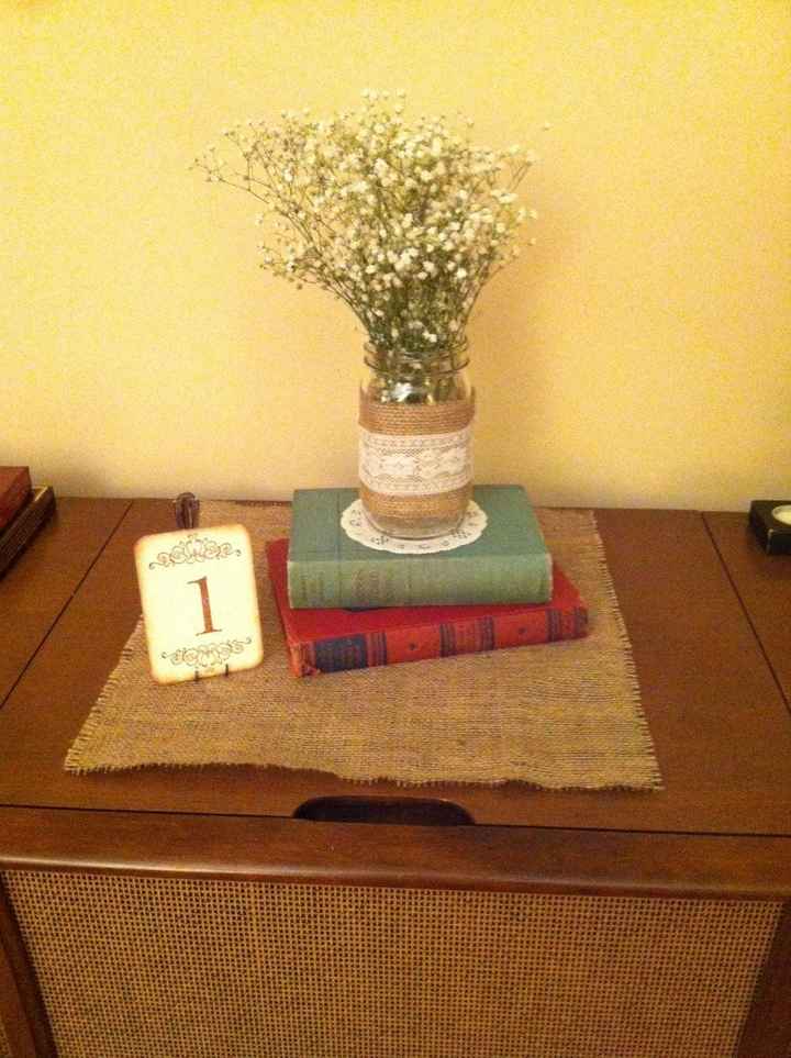 Need some input on my centerpieces so far :)