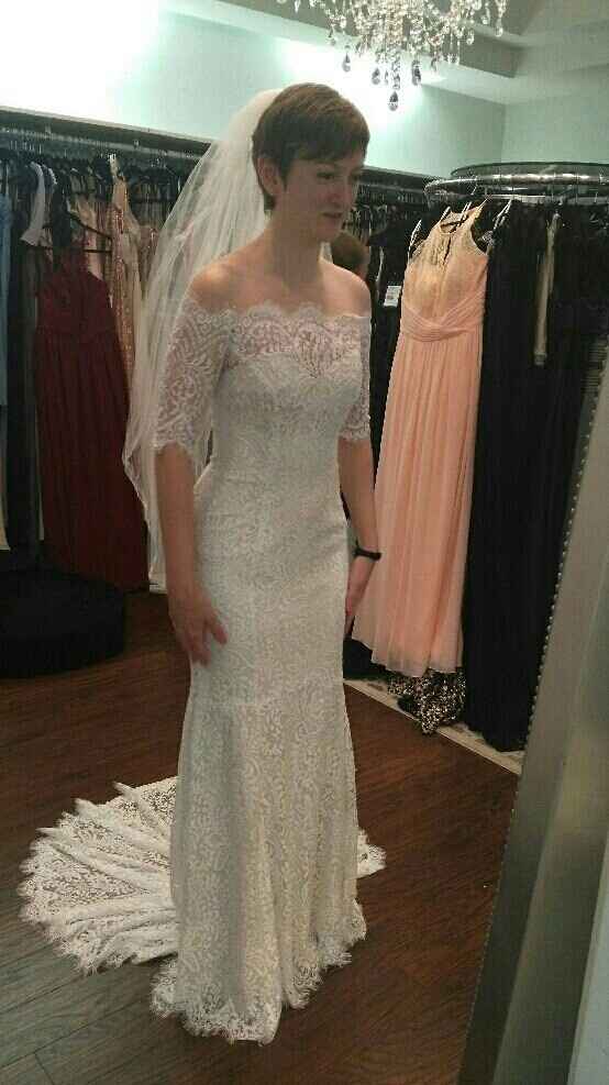 Pixie cut sale wedding dress
