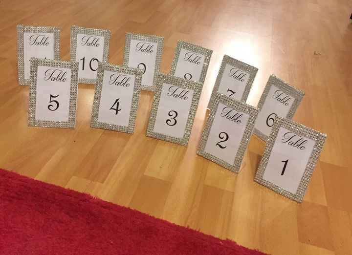 DIY table numbers