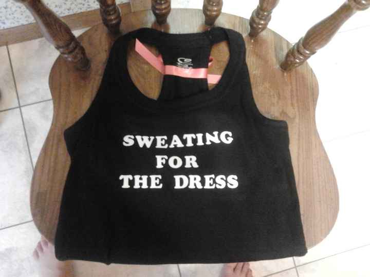 Sweating for the dress DIY