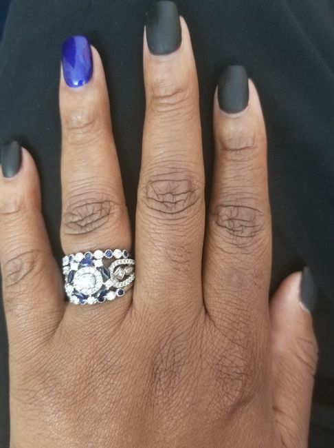 Show me your engagement rings and bands 3