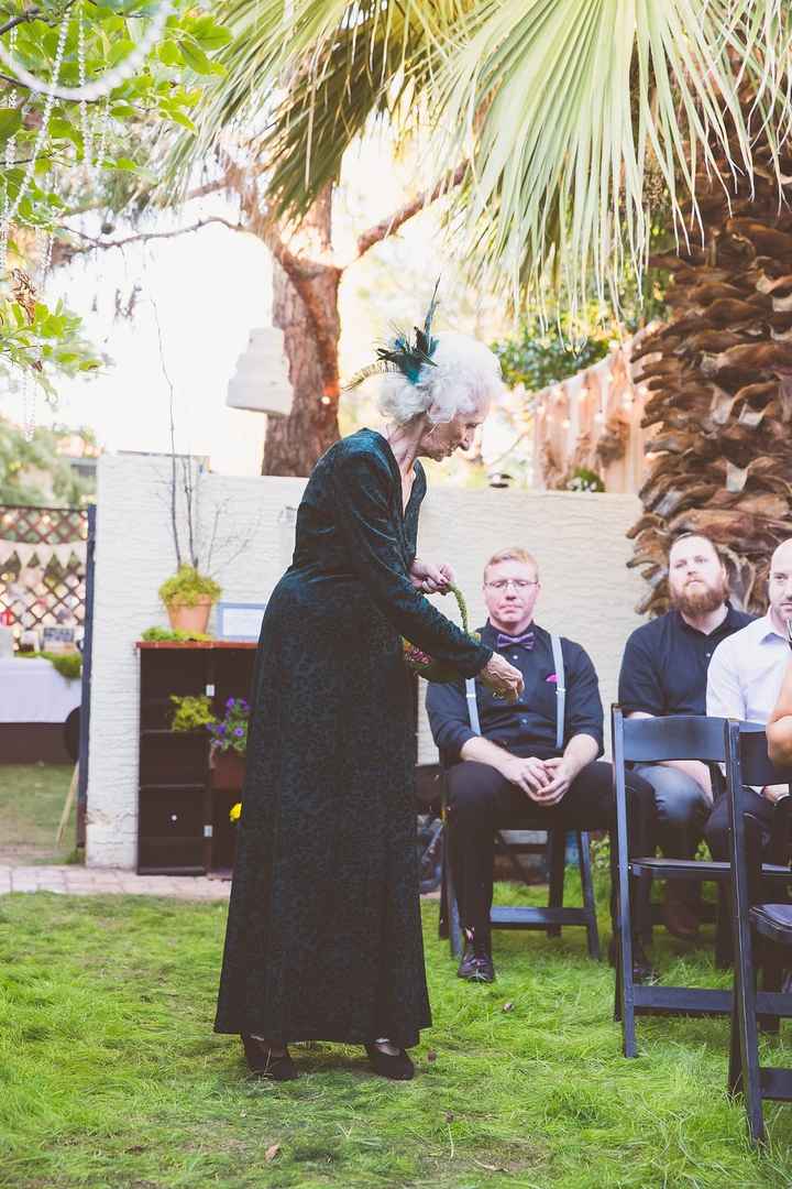 This girl is totally trying to upstage me at my own wedding