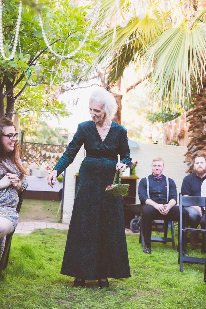 This girl is totally trying to upstage me at my own wedding