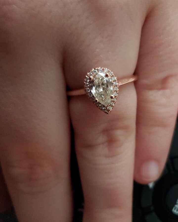 Who has a rose gold ring? - 1