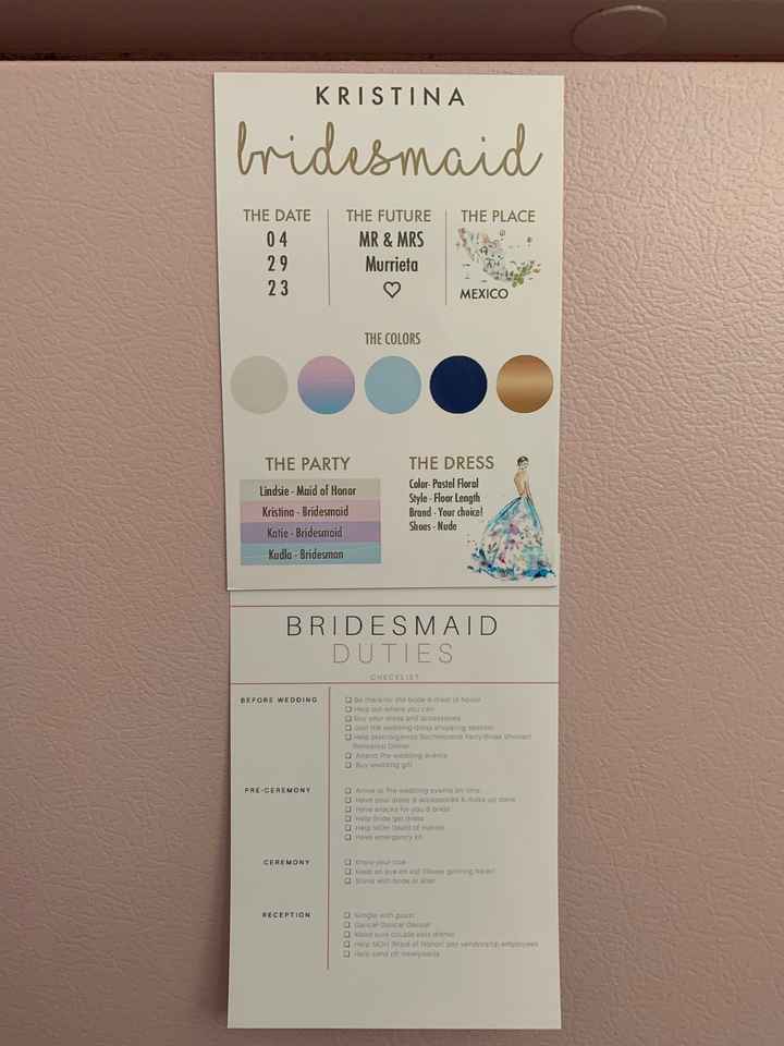 Bridesmaids Responsibilities - 1
