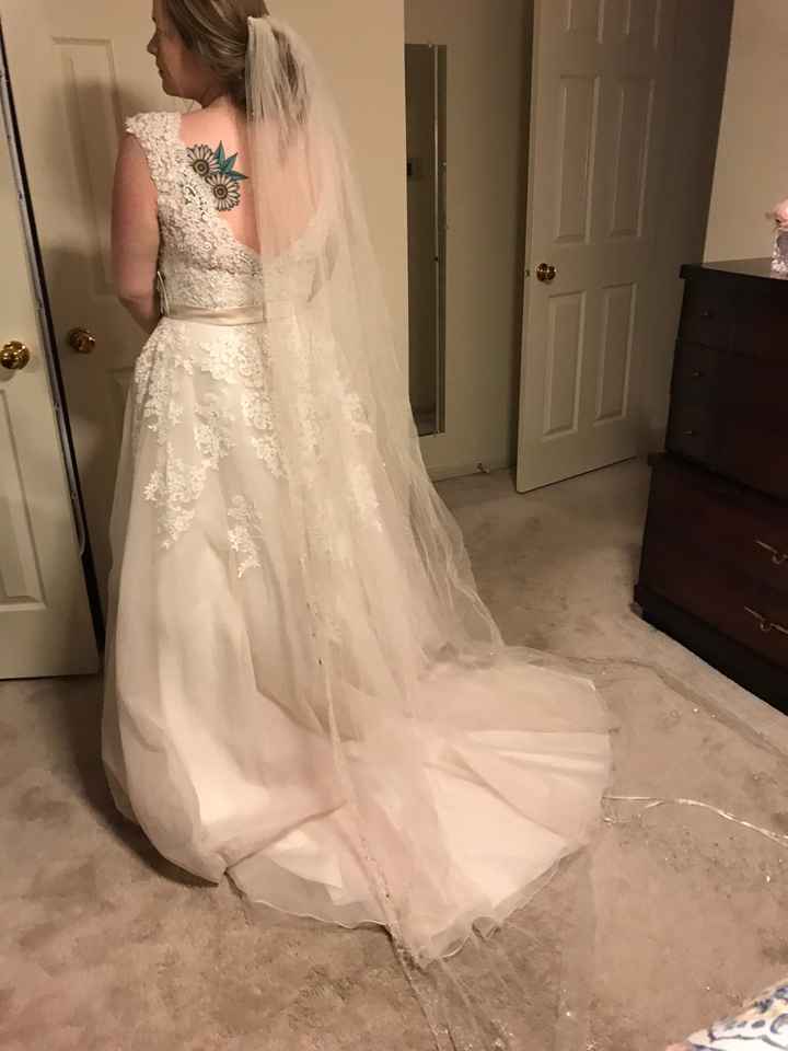 Veil Length with Chapel Length Gown? - 1