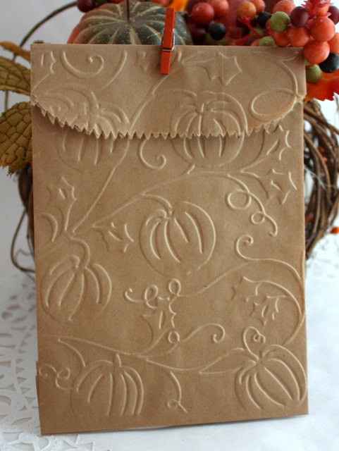 Pumpkin Embossed Paper Bags