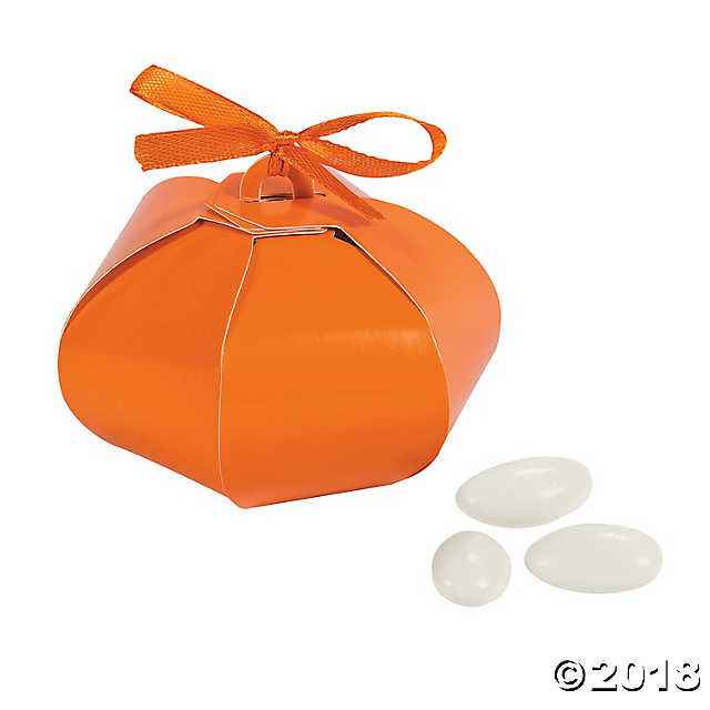 Pumpkin Wedding Sphere Favor Boxes