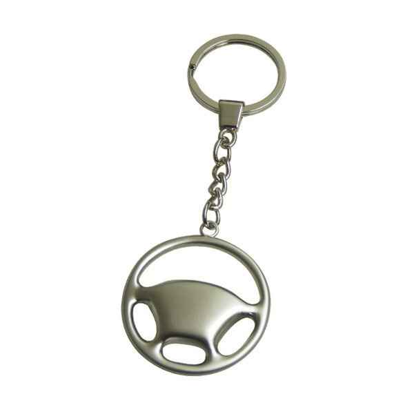 Steering Wheel Keychain with Ring