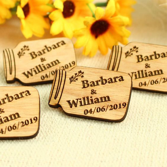 Mason Jar Wood Tag