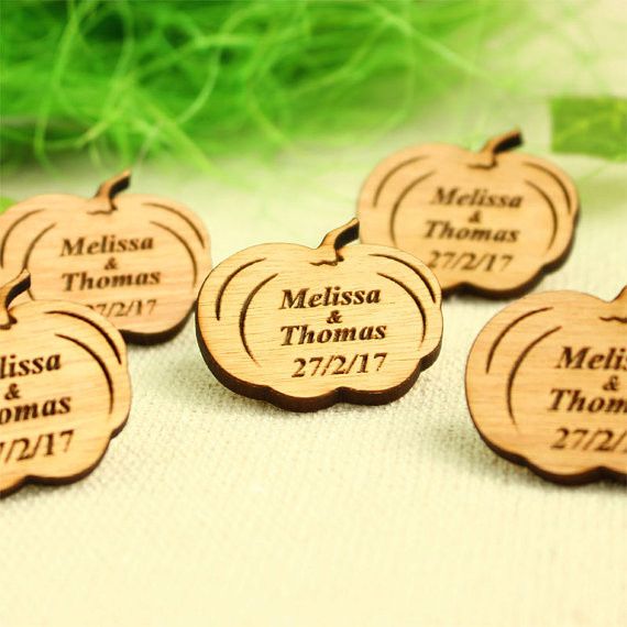 Pumpkin Wood Favor Tags