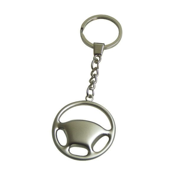 Steering Wheel Keychain with Ring