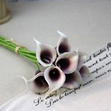Purple/White Real Touch Calla Lily