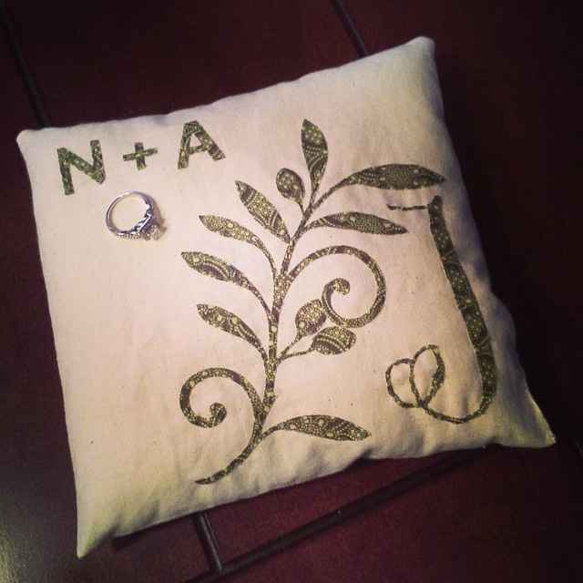 Made my ring bearer pillow with my Silhouette Portrait! Anyone else have a Silhouette machine (or a 