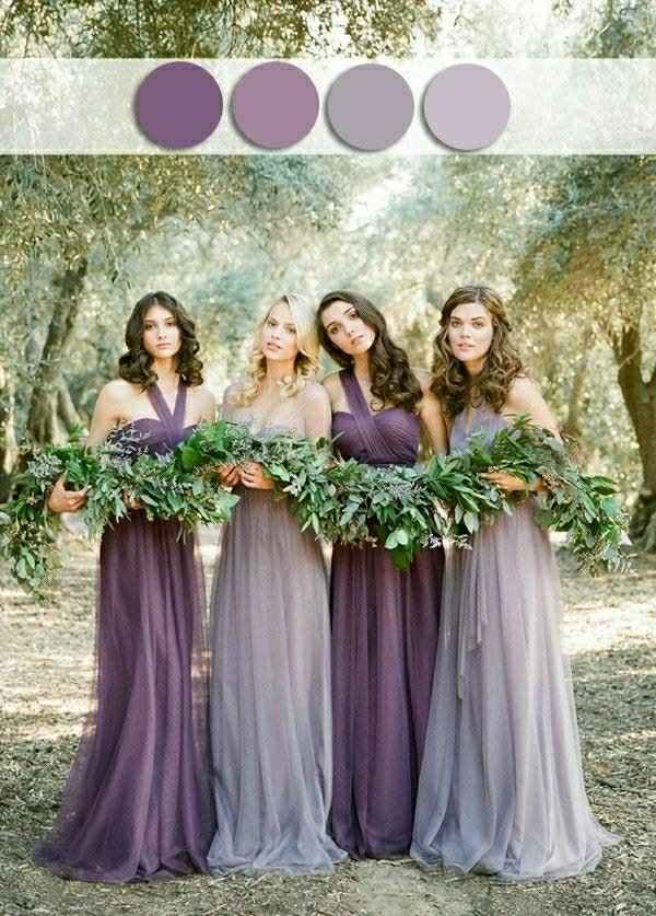 Mix and match purple bridesmaid dresses - 2