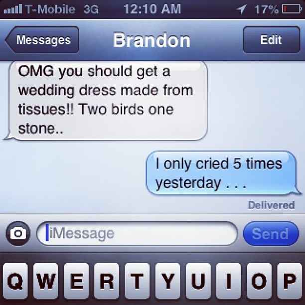 Anyone else afriad of bawling like a baby?