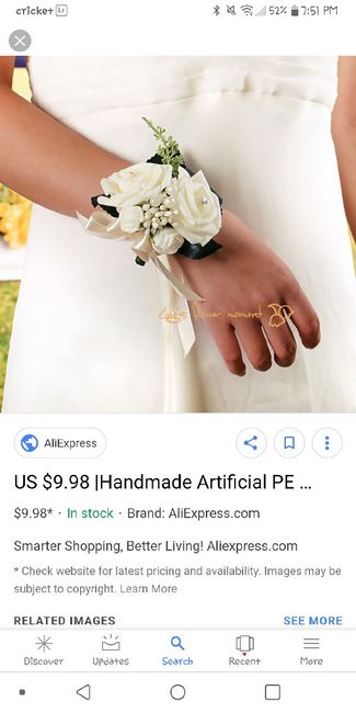 Bouquet versus wrist corsage - 1