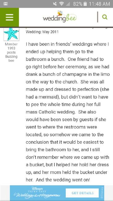 Peeing with a trumpet/mermaid dress? - 1