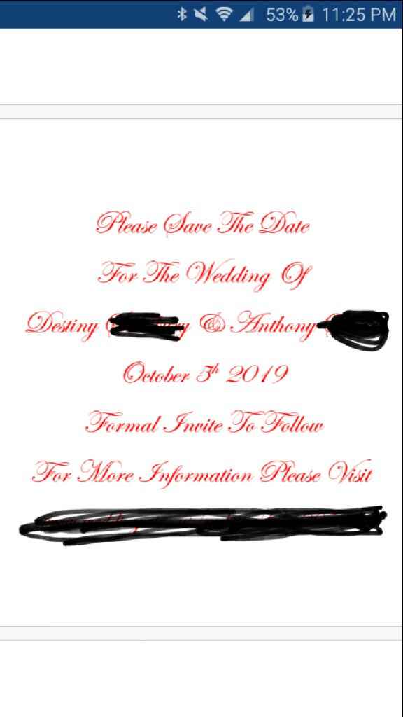 Save the date wording - 1