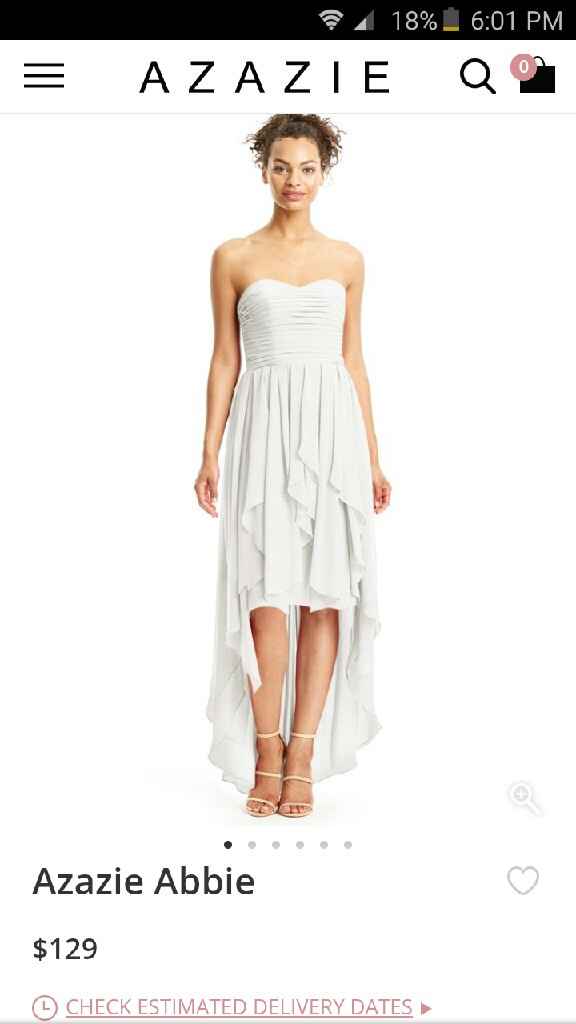 Using a bridesmaid dress in white or ivory as wedding dress? - 1