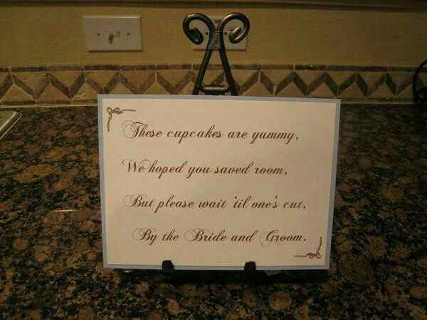 Cupcakes gone before cake cutting. - 1