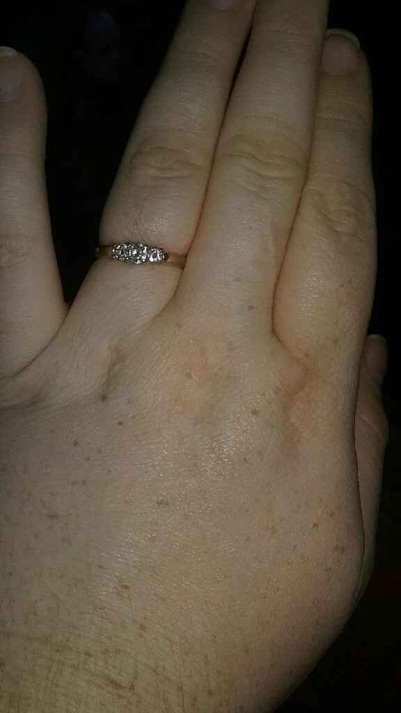 What wedding band(s) to pair with 3 stone engagement ring - 1