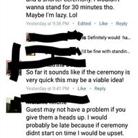 Standing Room Only Ceremony