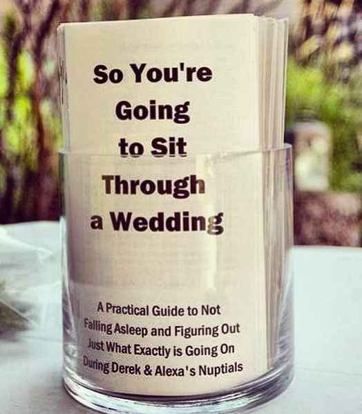All about wedding programs...Let's see what you are doing